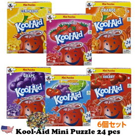 クールエイド ジグソーパズル ミニ 24ピース 6個セット パズル 25x21 大人 向け 子供用 子ども Kool-Aid アメトイ アメリカン雑貨 アメリカ雑貨 面白雑貨 おもしろ雑貨 ジュース おもちゃ ギフト 送料無料