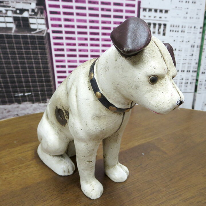 楽天市場】ニッパー 犬 置物 ビクター アンティーク フィギュア 