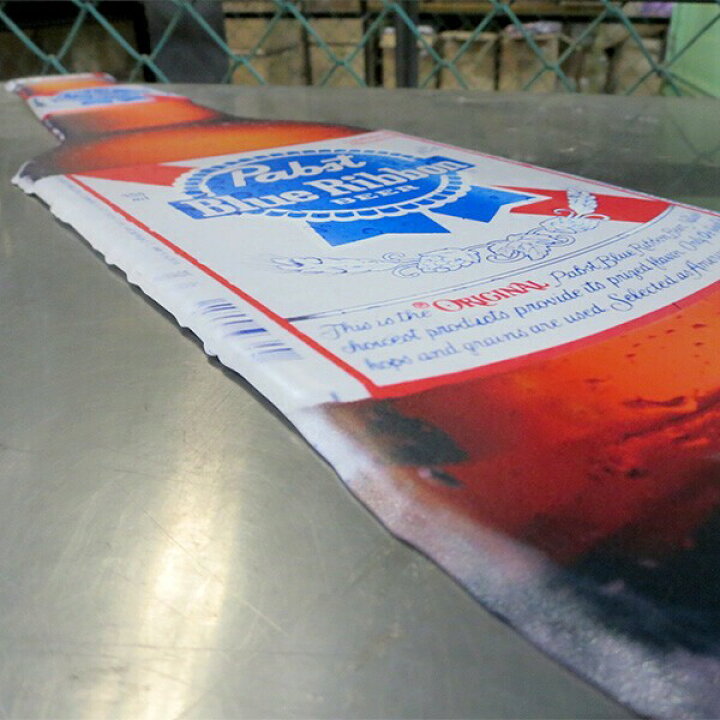 楽天市場】パブストブルーリボン ビール ボドル ブリキ看板 大型 