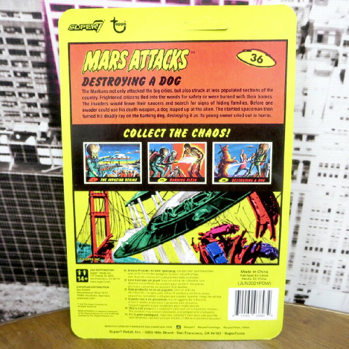 Mars Attacks マーズアタック Destroying A Dog リアクション フィギュア Super7 ショッピング