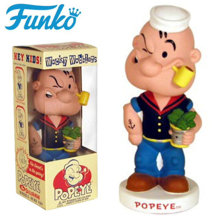 楽天市場】ポパイ フィギュア FUNKO ボビングヘッド POPEYE ポパイ人形 