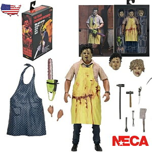 NECA �����̂����ɂ� ���U�[�t�F�C�X 50���N 7�C���` �A�N�V�����t�B�M���A Ultimate The Texas Chainsaw Massacre Leatherface �z���[ �f�� �O�b�Y �t�B�M���A �A�����J���A��