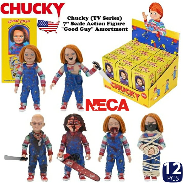 チャッキー 7インチ アクションフィギュア 12個セット NECA Good Guys ブラインドボックス 人形 映画 チャイルドプレイ グッズ チャッキー人形 アメリカン雑貨 コレクション アメリカ雑貨 海外輸入品 ネカ アメリカ雑貨 ミニカー FUN FUNNY