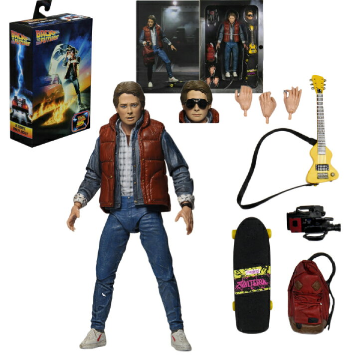 楽天市場 Neca 映画バックトゥザフューチャー 7 アクションフィギュア マーティ マクフライ 箱入り プラスチック製 人形 正規品 ライセンス品 デロリアン 映画グッズ ムービー キャラクター Fun Funny ミニカー アメリカ雑貨