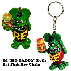 ラットフィンク キーホルダー ムーンアイズ Ed "BIG DADDY" Roth Rat Fink キ−チェ−ン ラットフィンク フィギュア 車 キー 鍵 アメリカン雑貨 アメリカ雑貨 アメ車 アメキャラ rat fink RAT FINK