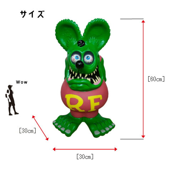 楽天市場】ラットフィンク ジャンボコインバンク グリーン ファンコ 