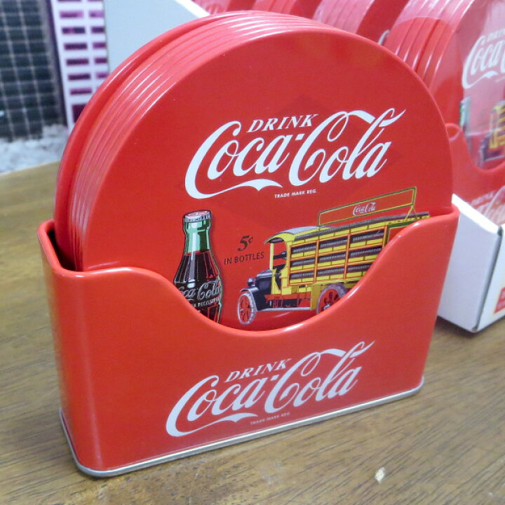 楽天市場】コカコーラ コスター セット 6枚入り 収納ケース付き 