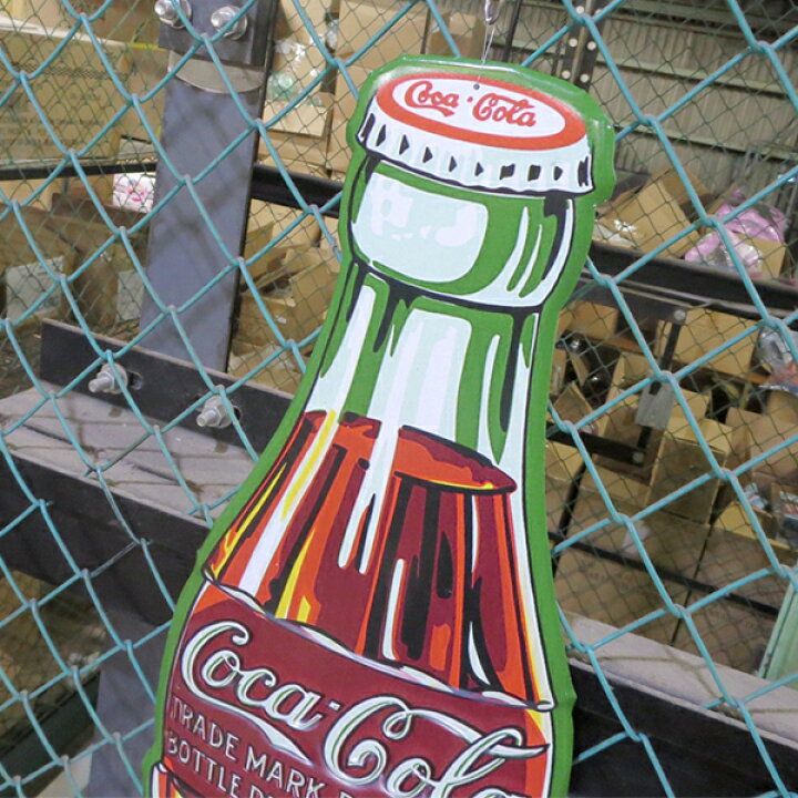 楽天市場】コカコーラ 瓶 ブリキ看板 大型 アメリカン 看板 ダイカット 