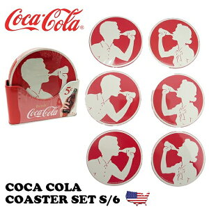コカコーラ コースター セット 6枚入り コカコーラ 雑貨 コカ・コーラ グッズ 収納ケース 付き 滑り止め アメリカ雑貨 アメリカン雑貨 Coca Cola コカコーラグッズ レトロ おしゃれ キッチン用