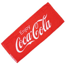 Coca Cola コカ・コーラロゴ フェイスタオル コットン 綿 100% 34x80cm レッド コカ・コーラ グッズ コカコーラグッズ アメリカン雑貨 アメリカ雑貨 通販