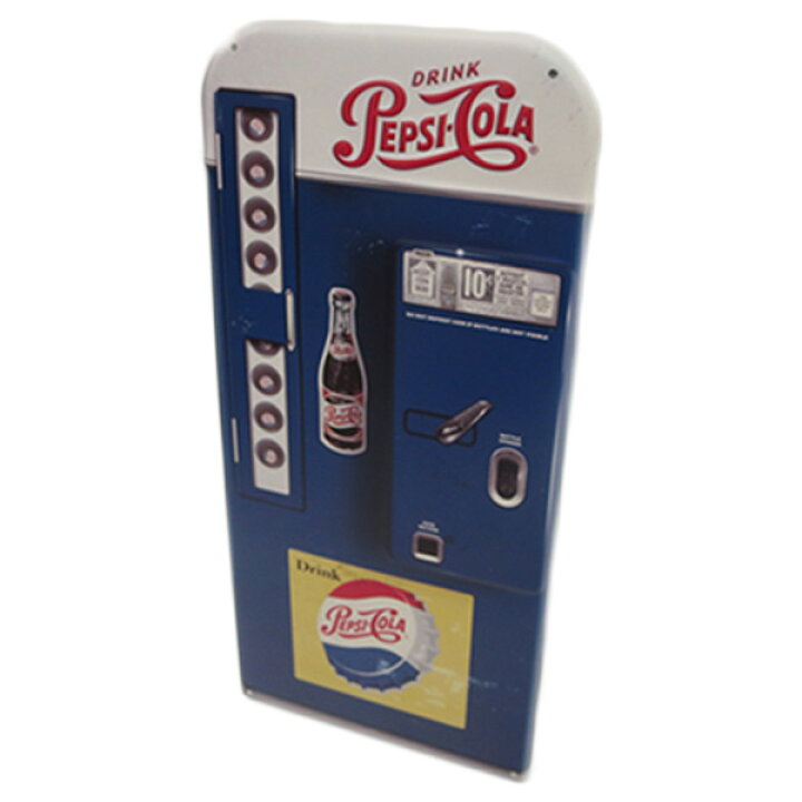 PEPSIドリンク ブリキ缶 レトロ 珍しい両面印刷のペプシ ブリキ看板 