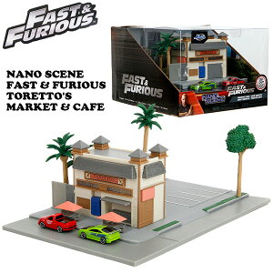 ChXs[h ~jJ[ h̓XJtFV[ WI}Zbg GNvX tH[hF150t JADA TOYS NANO SCENE FAST & FURIOUS TORETTO'S MARKET & CAF&Eacute w/2 VEHICLES ChXs[h ObY  A