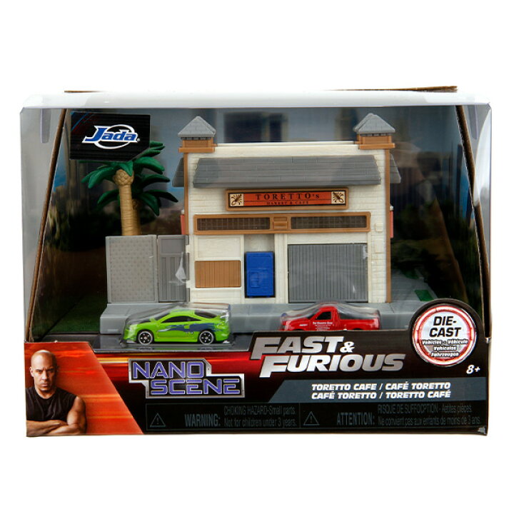 楽天市場】ワイルドスピード ミニカー ドムの店カフェシーン ジオラマ 