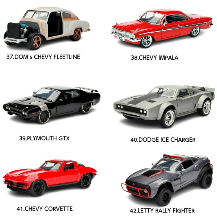 楽天市場】JADATOYS 1/24 ミニカー ワイルドスピード ダイキャストカー  