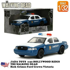 ウォーキングデッド ミニカー フォード クラウンビクトリア・ポリスインターセプター JADA TOYS 1/32 THE WALKING DEAD RICK's Ford Crown Victoria Sheriff パトカー アメリカン ドラマ ブルー 車 おもちゃ ア