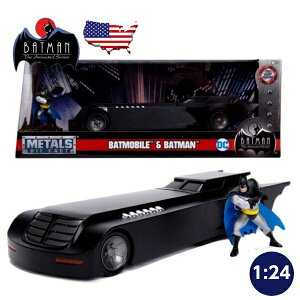 obg[r ~jJ[ obg}  JADA TOYS 1/24 ANIMATED SERIES BATMOBILE W/BATMAN _CLXgJ[ obg}tBMAt A  AgC AJG