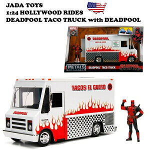 �f�b�h�v�[�� �~�j�J�[ 1/24 �t�B�M���A JADATOYS 1/24 Hollywood Rides Deadpool Taco Truck with Deadpool Figure �f�b�h�v�[�� �O�b�Y �_�C�L���X�g�J�[ �g���b�N �A���g�C �� �������� �R���N�V����