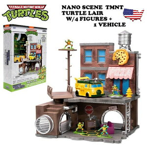 �^�[�g���Y �~�j�J�[ �t�B�M���A�t �W�I���} �p�[�e�B�[���S�� JADA TOYS NANO SCENE TMNT TURTLE LAIR W/4 FIGURES + VEHICLE �j���W�� �^�[�g���Y �� �������� �A���� �O�b�Y �L�����N�^�[ �A�����J���G�� �A