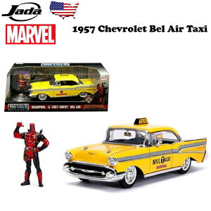 デッドプール フィギュア ミニカー タクシー グッズ 車 JADA TOY 1/24 Hollywood Rides Marvel Deadpool TAXI with Deadpool Figure マーベル グッズ アメ車 フ 旧車 コレクション 父の日 ギフト 海外輸入品