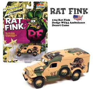 bgtBN ~jJ[ 1/64 _bW A JOHNNY LIGHTNING 1:64 Rat Fink Dodge WC54 Ambulance Wj[CgjO _CLXgJ[ bgtBN ObY AgC RNV  COAi 