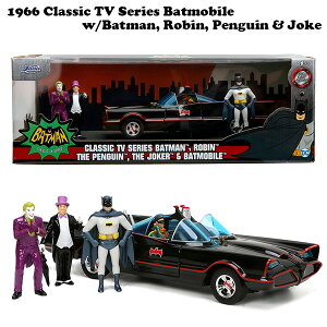 obg[r ~jJ[ obg} W[J[ yM tBMA t JADATOYS 1/24 1966 CLASSIC TV Series BATMOBILE W/4 FIGURES ~jJ[ Zbg J   f  ObY jada W_gC