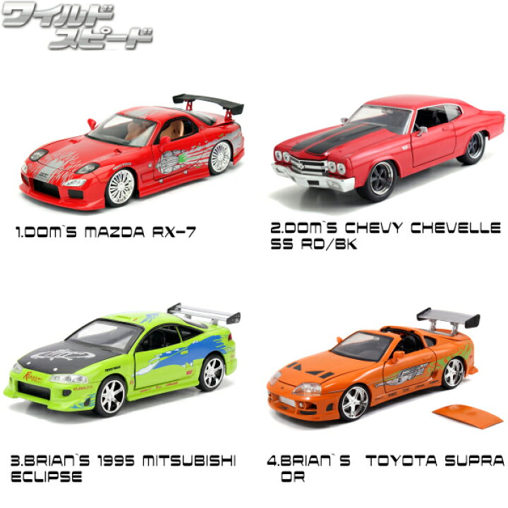 楽天市場 Jadatoys 1 24 ワイルドスピード ミニカーセット 2台アソートセット 送料無料 車 ワイルドスピードグッズ ワイスピミニカー ダイキャストカー アメ車 旧車 車 おもちゃ スーパーコンボ ジェットブレイク ハン アイスブレイク Fun Funny ミニカー アメリカ雑貨
