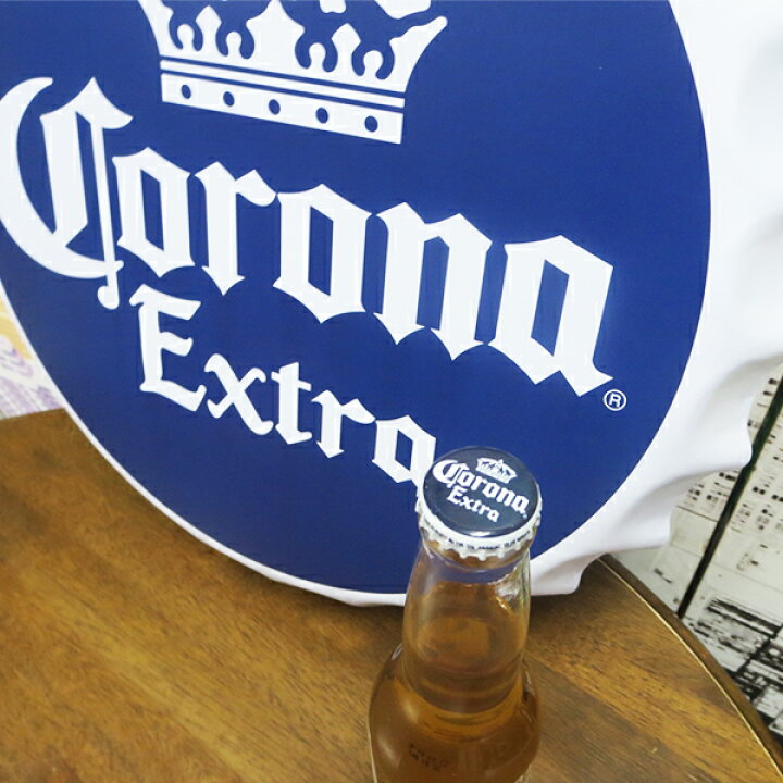 楽天市場】コロナビールの王冠メタルサインプレート ボトルキャップ 