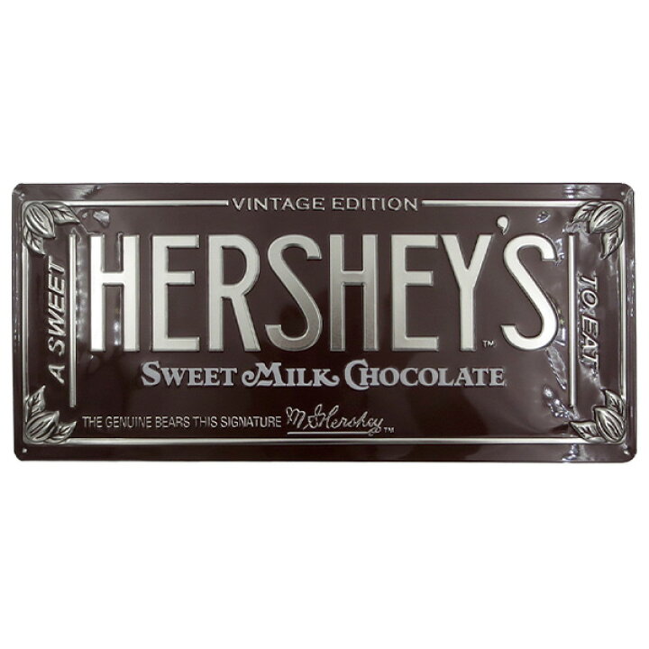 楽天市場】ハーシーズ チョコレート ブリキ看板 HERSHEY