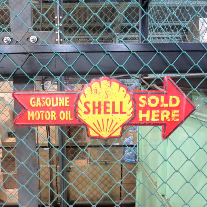 楽天市場】ブリキ看板 アメリカン ガレージ シェル shell 看板 