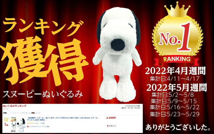 楽天市場 送料無料 スヌーピー ぬいぐるみ L サイズ 高さ55cm 特大 大きい 人形 ふわふわ スヌーピーグッズ 大人向け 抱き枕 犬 クッション ギフト ピーナッツ 動物 誕生日プレゼント 母の日 プレゼント ギフト Snoopy Fun Funny ミニカー アメリカ雑貨