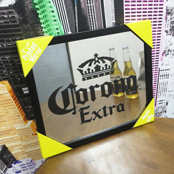 楽天市場】コロナビール パブミラー CORONA EXTRA 木枠付き 送料無料