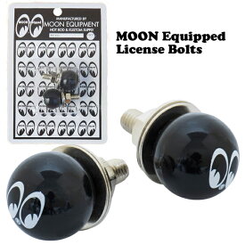 MOON Equipped ムーンアイズ イクイップド ライセンス ボルト ブラック 車 車用品 ナンバープレート フレーム カー用品 ネジ アイボール ドレスアップ アメリカ雑貨 アメリカン雑貨 おしゃれ かわいい ドレスアップ mooneyes 送料無料