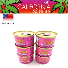 カリフォルニアセンツ スピルプルーフオーガニック 芳香剤 カリフォルニアセンツ ストロベリー 6個セット ミニ缶 送料無料 アメリカ製 エアーフレッシュナー 車用 おしゃれ 部屋 玄関 アメリカン雑貨 USA