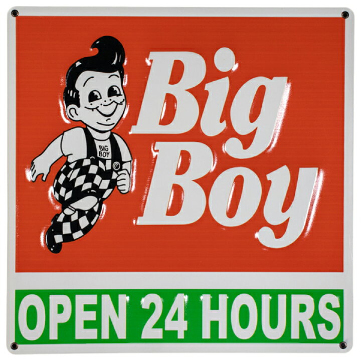 楽天市場 アメリカ生まれのファミリーレストランビッグボーイの看板 アメリカン エンボス メタルサイン Big Boy Square 企業キャラクター 看板 インテリア雑貨 ガレージ アメリカン雑貨 ホワイトデー おすすめギフト Fun Funny ミニカー アメリカ雑貨