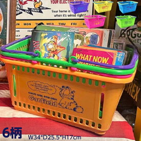 バスケット アメリカン キャラクター ガーフィルード ベティーブープ タートルズ 収納用品 かご 買い物かご アメリカン雑貨 収納かご ショッピングバスケット カリフォルニア レーズンズ 小物入れ アメリカ雑貨 インテリア雑貨 かわいい ベティちゃん betty boop