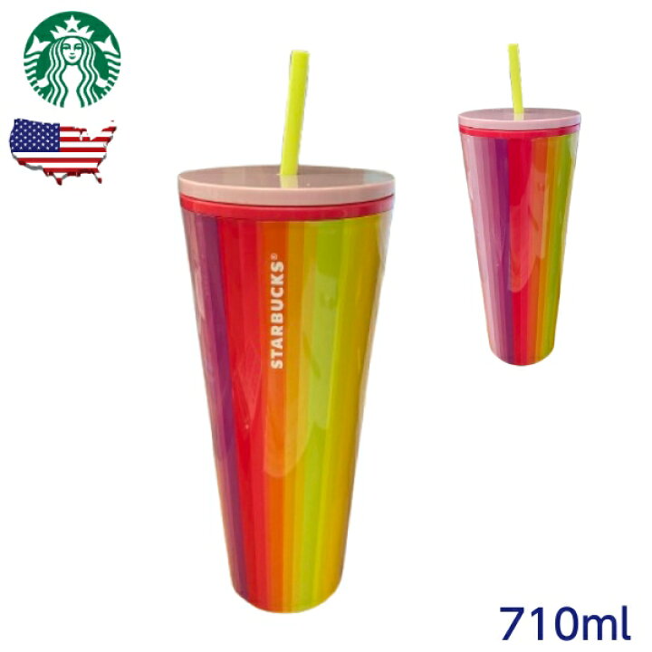 楽天市場】スターバックス タンブラー 710ml ストロー 蓋 付き 