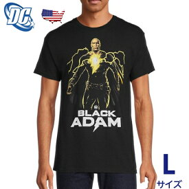 映画tシャツ ブラックアダム メンズ 半袖 tシャツ アメカジ アメリカンサイズ L ブラック 黒 アメキャラ DCコミックス キャラクター 大きいサイズ コットン 綿 DC COMICS カジュアル 10代 20代 30代 40代 50代 男性 ゆったり 送料無料 アメリカン雑貨 アメリカ雑貨