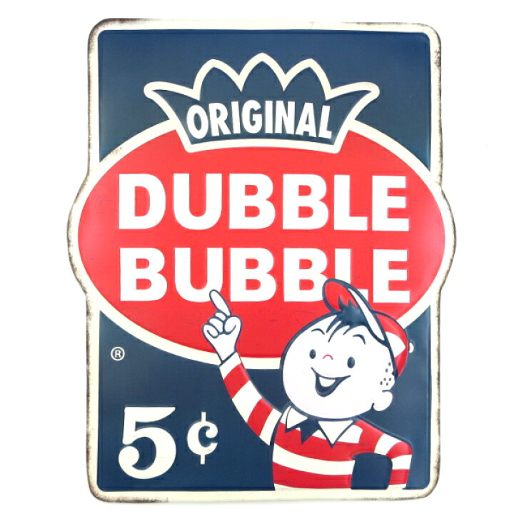 楽天市場 アメリカン ダイカット エンボス メタルサイン Dubble Bubble アドバタイジング ガレージ 看板 企業キャラクター アンティーク ダブルバブル ガム インテリアグッズ ダブルバブル アメリカ雑貨 ミニカー Fun Funny
