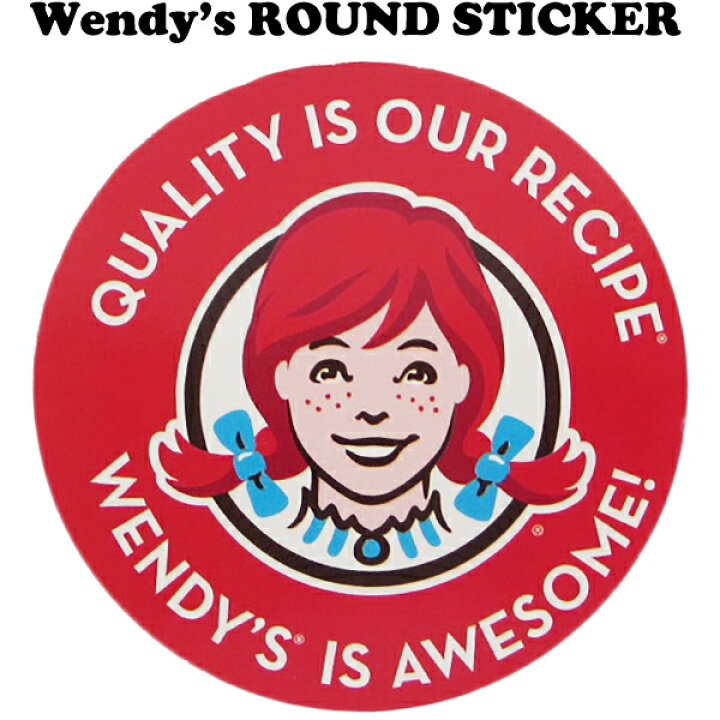 楽天市場 お買い物マラソンp2倍 アメリカ製 Wendy S ウェンディーズ ラウンド ステッカー F63mm シール アメリカン雑貨 キャラクター かわいい アドバタイジング ユニーク おもしろ Fun Funny ミニカー アメリカ雑貨