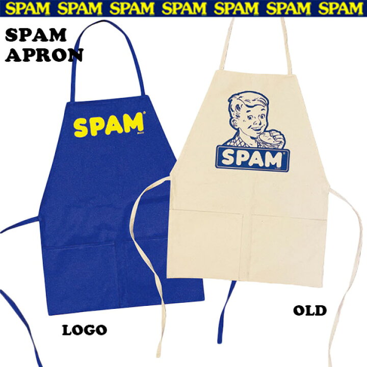 楽天市場】SPAM APRON スパム エプロン 全2色 キャラクター メンズ 
