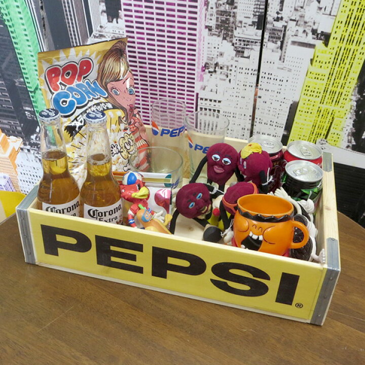 楽天市場】ペプシ 木箱 収納ボックス ウッドクレート PEPSI アメリカン 