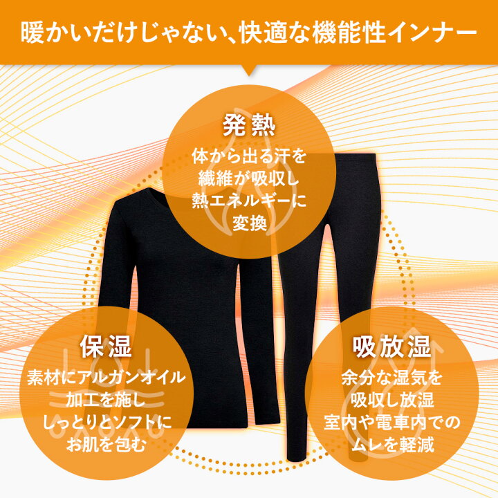楽天市場】あったかインナー＋レギンスセット レディース | fun 