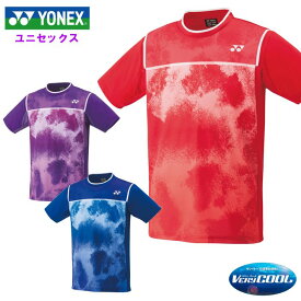 ヨネックス ユニセックス ゲームシャツ (レディース メンズ 男女兼用 半袖 シャツ トップス プラクティスウェア テニス ソフトテニス バドミントン ベリークール 吸汗速乾 練習着 部活 クラブ Yonex) 10528