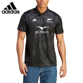 アディダス メンズ オールブラックス サポーターズポロシャツ (ラグビー ワールドカップ 2023 ニュージーランド代表 応援 グッズ 運動 スポーツウェア トレーニングウェア adidas あす楽) DCF43