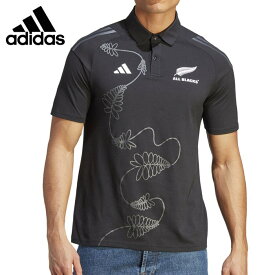 アディダス メンズ オールブラックス ラグビー ポロシャツ (半袖 ラグビー ワールドカップ 2023 ニュージーランド代表 応援 グッズ 運動 スポーツウェア トレーニングウェア adidas あす楽) NDU59