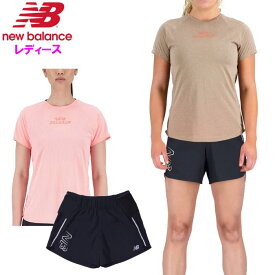 ニューバランス レディース ランニングセットアップ (Tシャツ ショートパンツ ランニングパンツ 上下セット 5インチ New Balance あす楽) WT21263-AWS3169Y