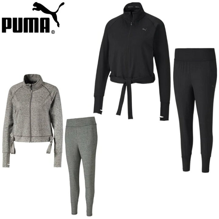 楽天市場 あす楽対応 送料無料 プーマ Puma レディース 上下セット ジャケット パンツ セットアップ ヨガ ジム フィットネス 運動 スポーツ トレーニング スウェット ファンスポーツ