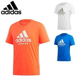 アディダス メンズ Tシャツ (半袖 シャツ ランニング ジョギング 運動 スポーツ トレーニングウェア オウンザラン ビッグロゴTシャツ あす楽 adidas) GLZ00