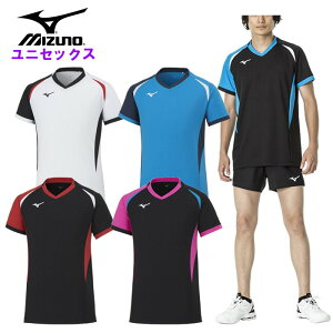 ミズノ メンズ ゲームシャツ (レディース 男女兼用 ユニセックス ウィメンズ バレー バレーボール ゲームウェア 半袖 トレーニングウェア プラクティスシャツ) V2MA2112