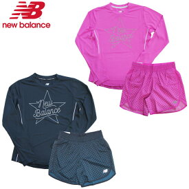 【あす楽対応】ニューバランス(New Balance)レディース ランニングセット(トップス 長袖 Tシャツ ショートパンツ パンツ ズボン ランニング ジョギング トレーニング 運動 スポーツ)AWT0306Y-AWS0308Y